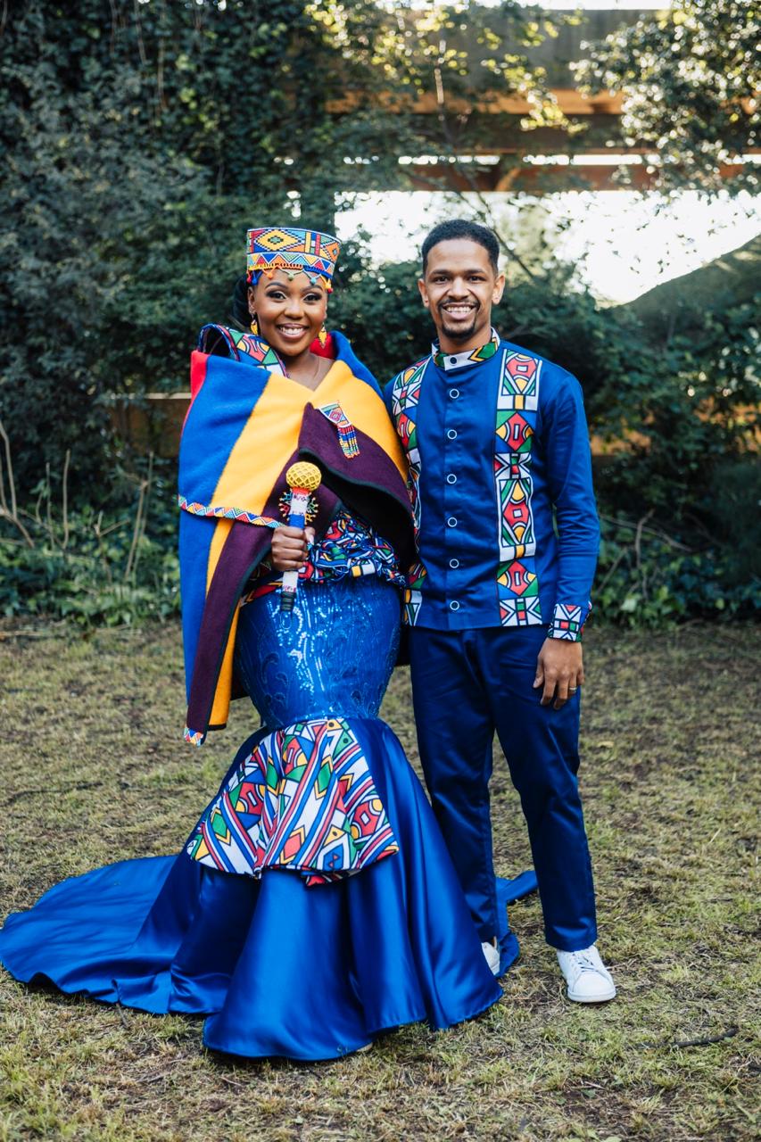 Traditional couture couple by Juliet Eron