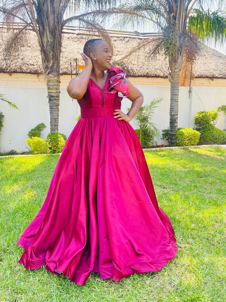 Evening gown by Juliet Eron